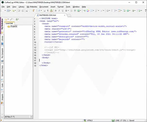CoffeeCup HTML Editor Crack